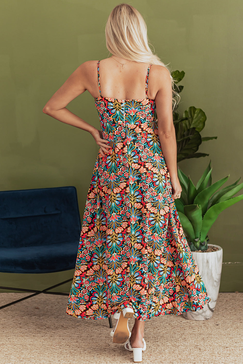 Strappy boho dress back view