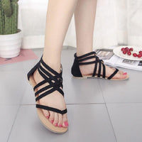 Strappy boho sandals brown
