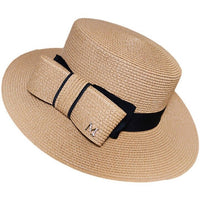 Straw Boater Hat Bow