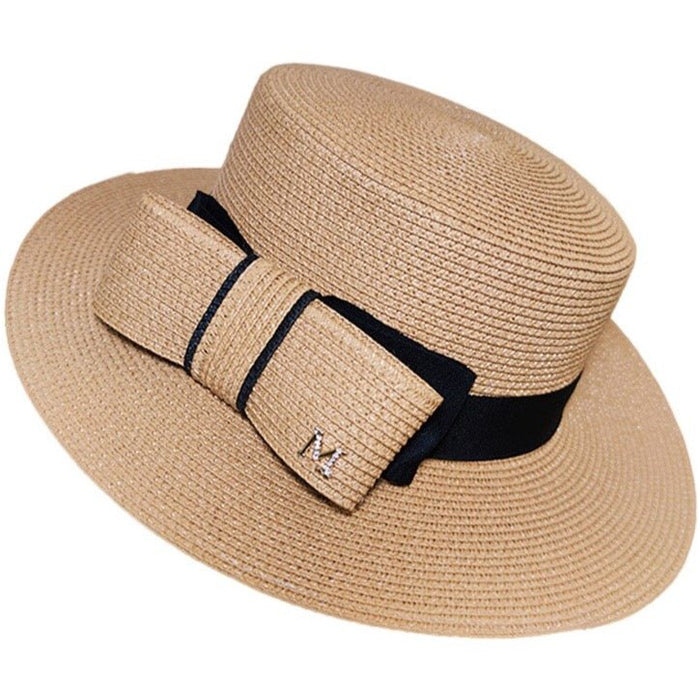 Straw Boater Hat Bow