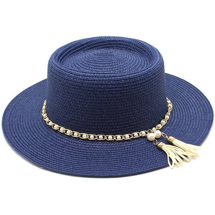 Straw Boater Hat Decorated