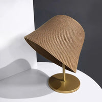 Straw Bucket Hat Beige