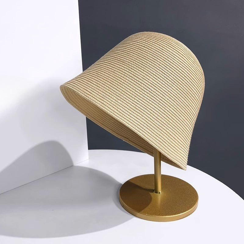 Straw Bucket Hat Brown