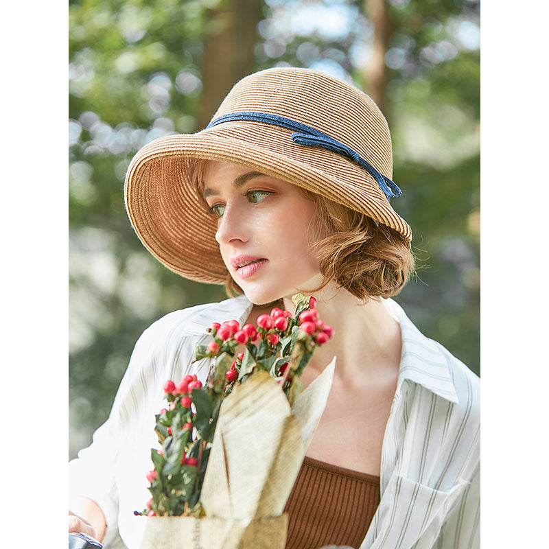Straw Bucket Hat for Ceremony