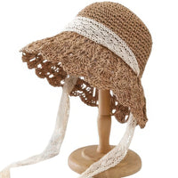 Straw Bucket Hat Korean Style