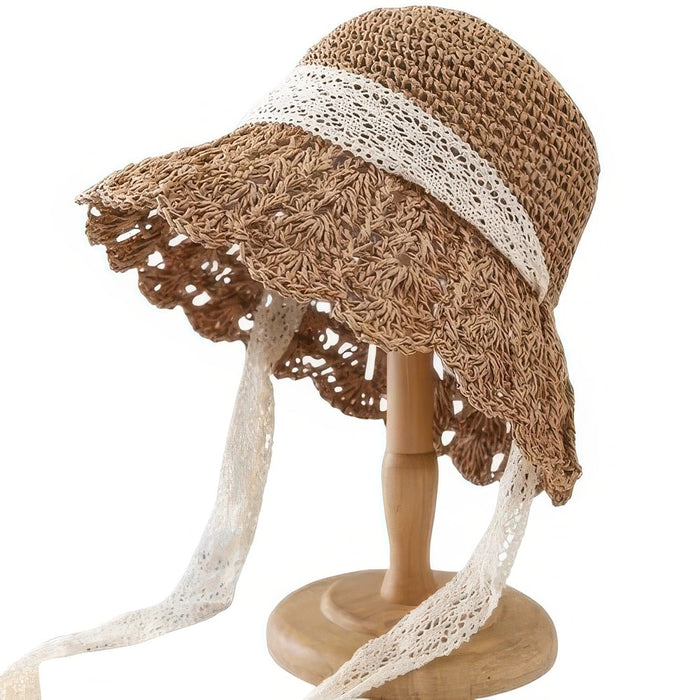 Straw Bucket Hat Korean Style