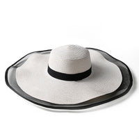 Straw Bucket Hat UV Protection White