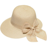Straw Bucket Hat with Visor