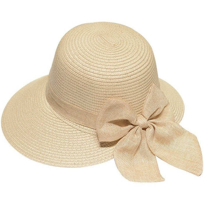 Straw Bucket Hat with Visor