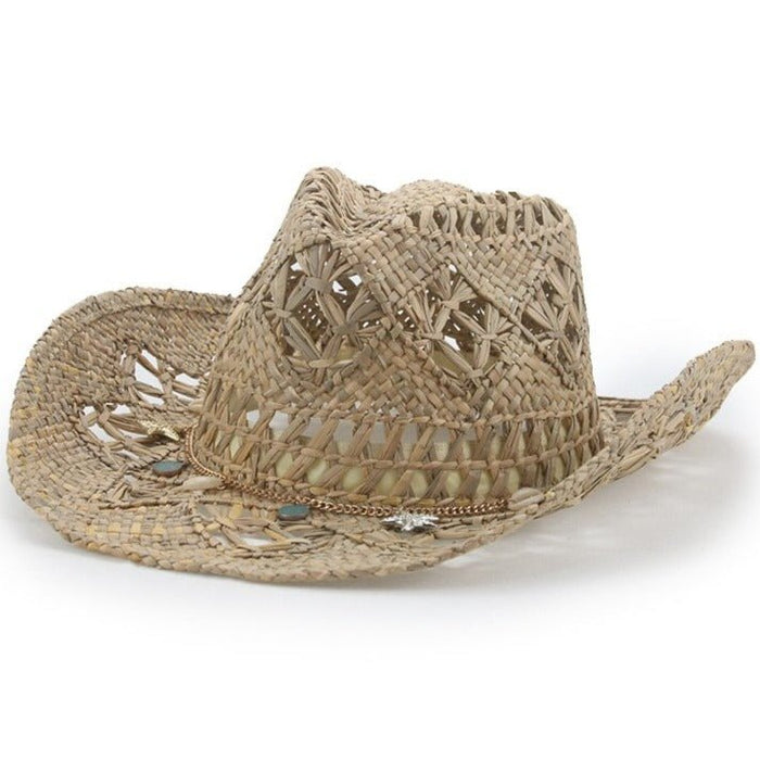 Straw Cowgirl Hat Cow-boy