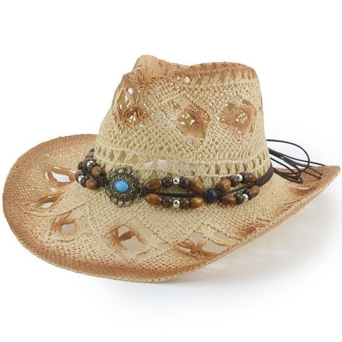 Straw Cowgirl Hat Decorated