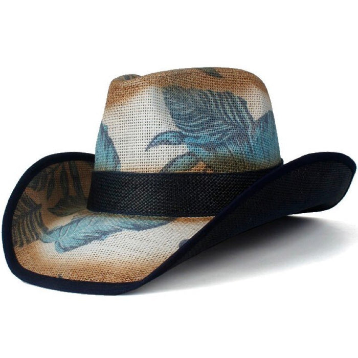 Straw Cowgirl Hat Floral