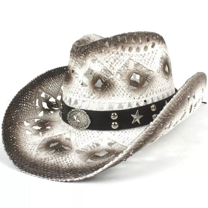 Straw Cowgirl Hat White