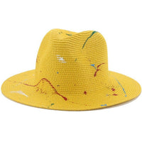 Straw Fedora Hat Jaune