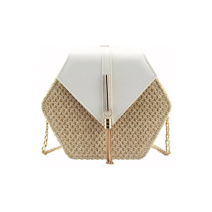  straw crossbody bag white