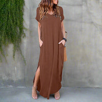 t-shirt maxi dress red