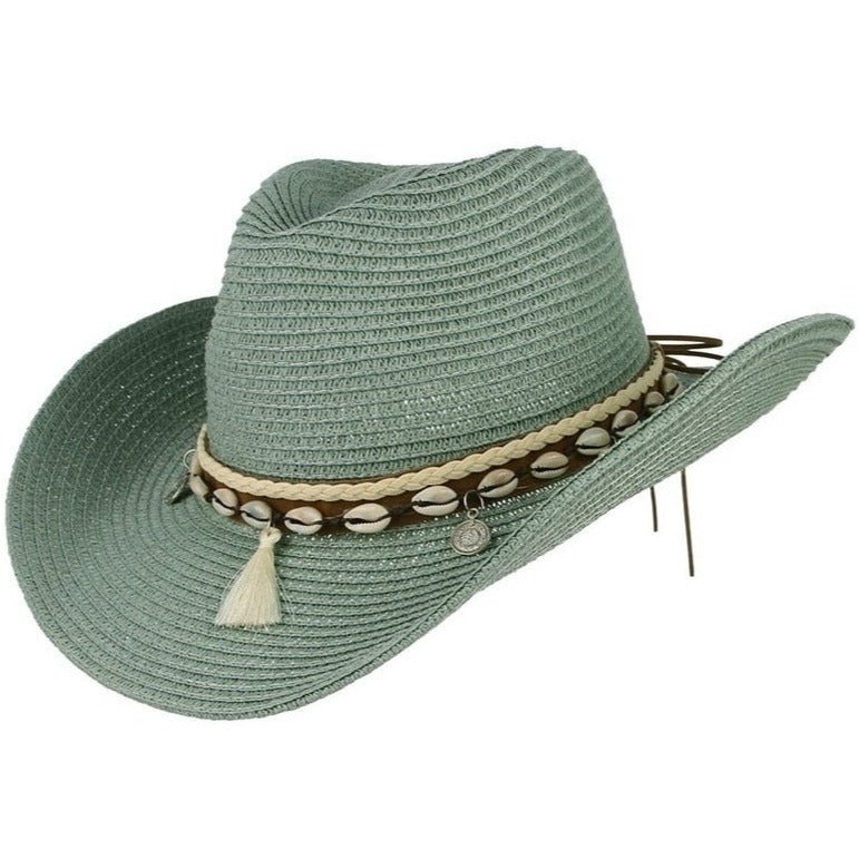 Tan Bohemian Cowgirl Straw Hat