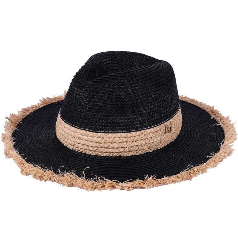 Tan bohemian fedora woven straw hat
