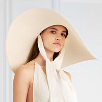 Tan bohemian floppy brim sun hat