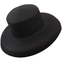 Tan bohemian packable straw hat