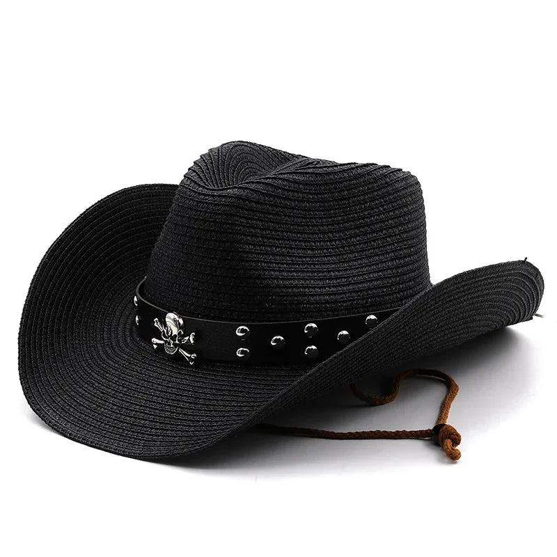 Tan bohemian woven cowgirl hat