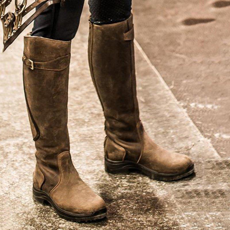 Tan boho boots block heel