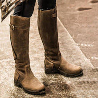 Tan boho boots block heel