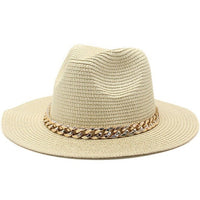 Tan boho fedora woven straw