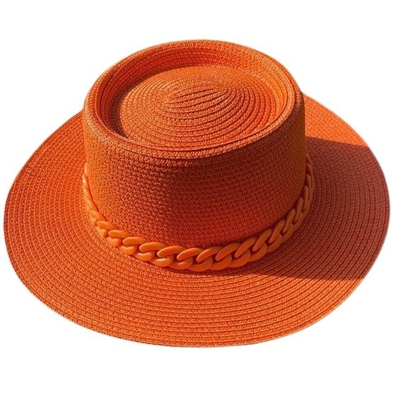 Tan straw bohemian summer hat