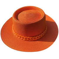 Tan straw bohemian summer hat
