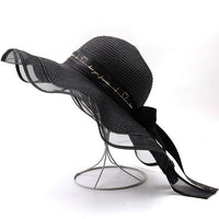 Tan wide brim bohemian hat