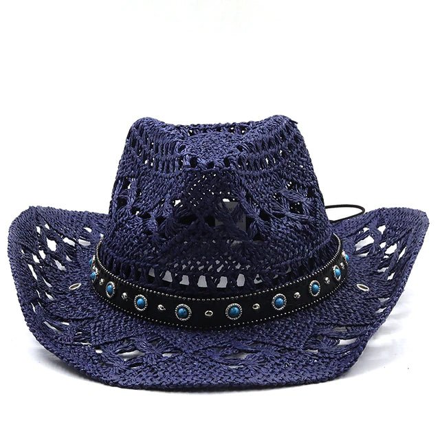 Tan woven bohemian cowgirl hat
