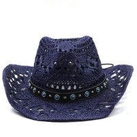 Tan woven bohemian cowgirl hat