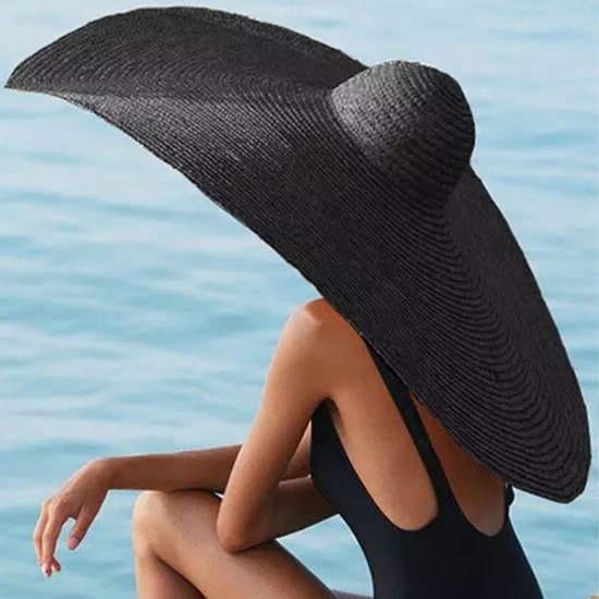 Tan woven bohemian floppy hat