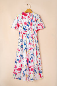 Tiered cotton maxi summer dress