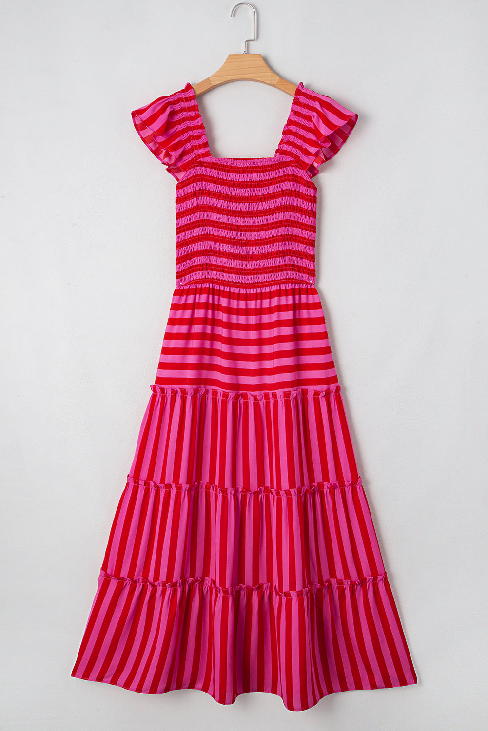 Tiered flowy dress natural fabric