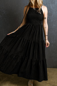 Tiered maxi dress earth tones