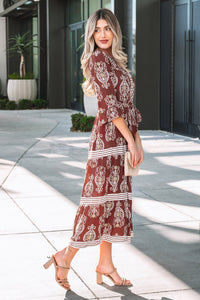 Tiered ruffle boho summer dress