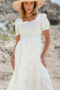 Tiered ruffle dress beach outfit