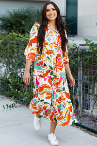 Tiered ruffle maxi dress back