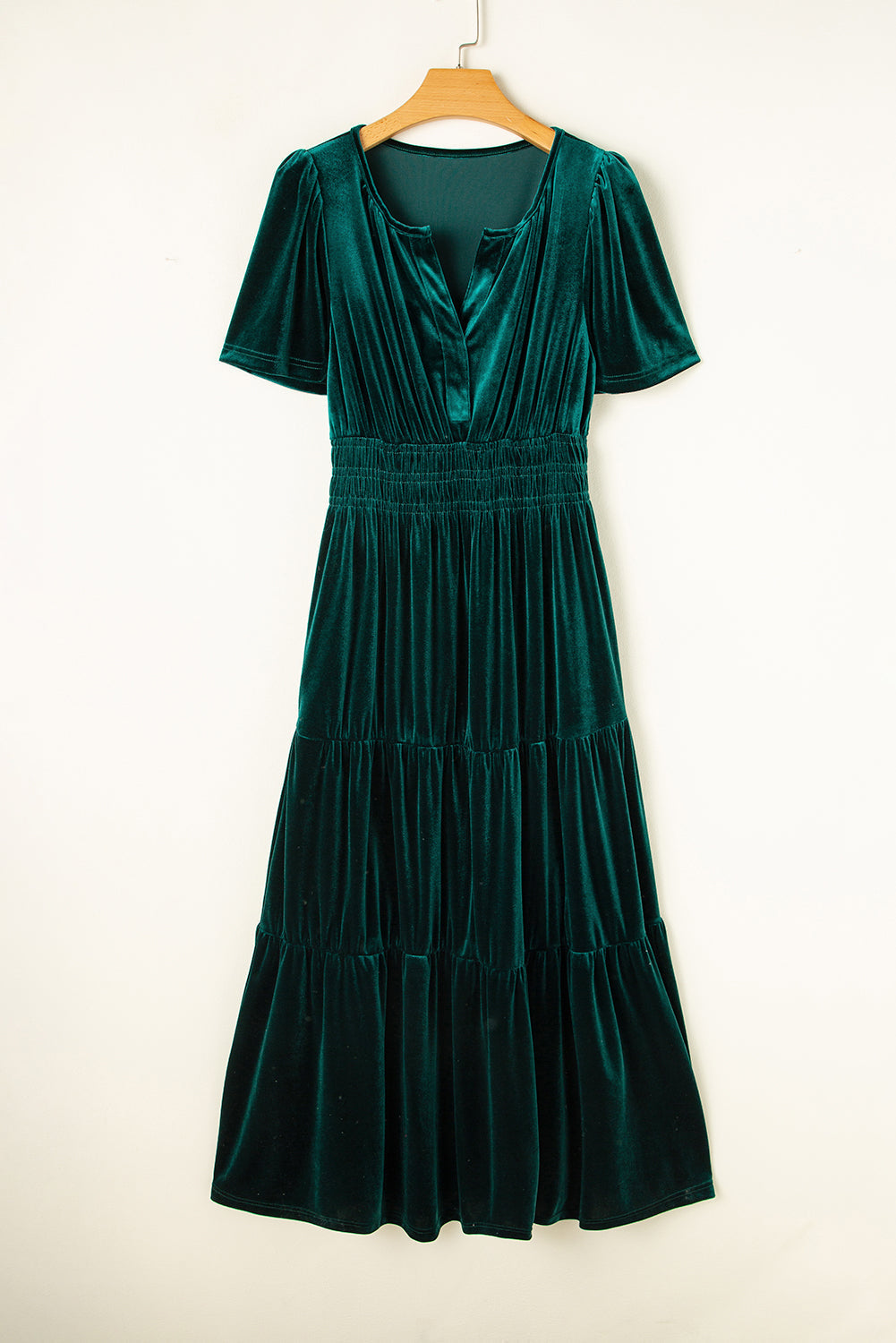 Velvet short sleeve dress styling