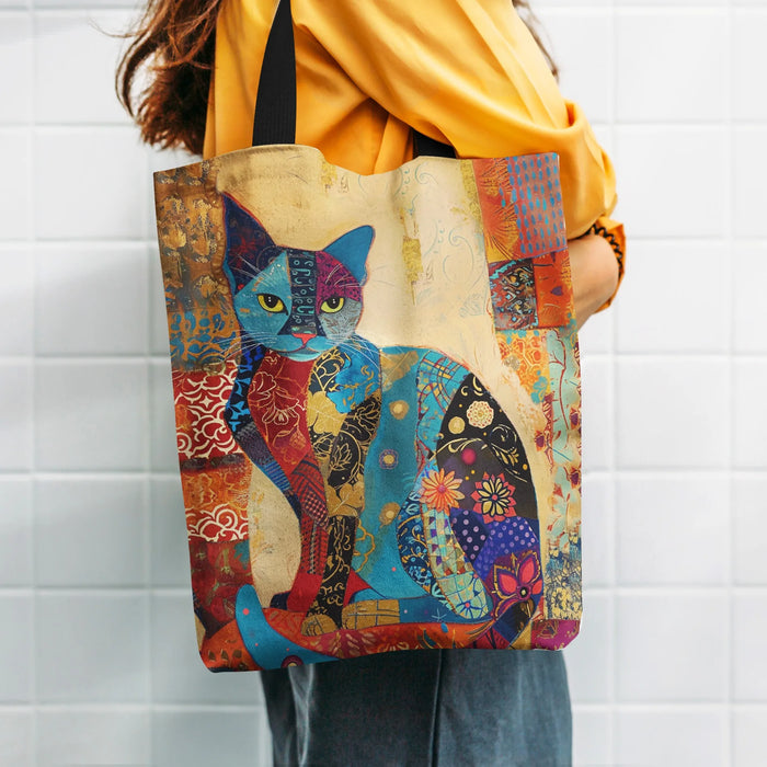vintage cat tote bag