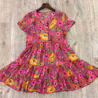 vintage floral mini dress