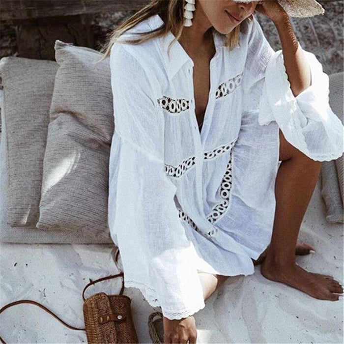White Bathing Suit Cover Up