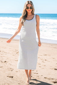 White Bohemian Lace Midi Dress