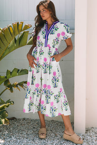 White Linen Bohemian Summer Dress
