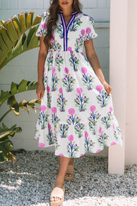 White Puff Sleeve Maxi Dress