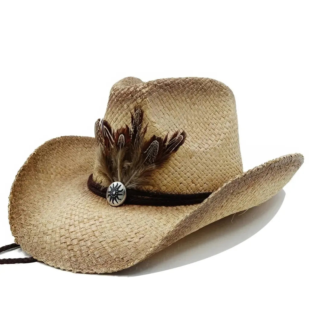 White Straw Cowgirl Hat