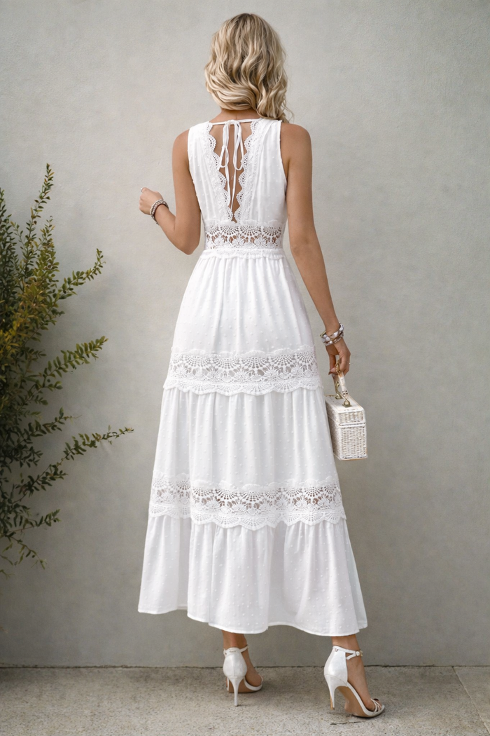 white boho dresses for women Bohemian off Wedding Maxi Dress,boho Wedding Dress,v Neck Flowy Wedding Dress,wide Sleeve Cotton Maxi Dress,maternity Cotton Dress Soft lace trim and flutter sleeves give it a timeless boho Mychoice Mchoice Womens Boho Dresses