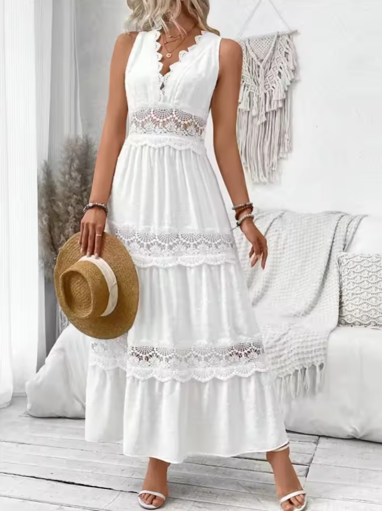 white lace boho maxi dress1